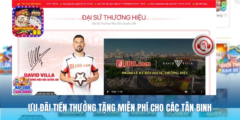 Ưu đãi tiền thưởng tặng miễn phí cho các tân binh